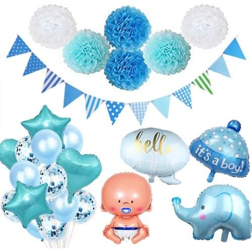 Baby Shower Boy Girl Decorations Set Its A Boy Its A Girl Baby Balloons Gender Reveal Kids Birthday Party Gifts Supplies