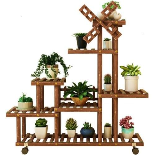 For Estanteria Para Plantas Table Saksi Standi Balkon Wood Stand Dekoration Rack Stojak Na Kwiaty Balcony Flower Plant Shelf