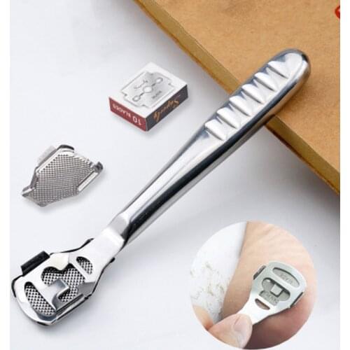 New Stainless Steel Foot Skin Shaver Corn Cuticle Cutter Remover Rasp Pedicure File Foot Callus 10 Blades Foot Care Tool 2020