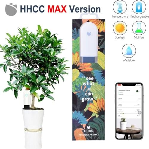 Newest HHCC Max Version Flora Monitor Garden Flower Care Smart Tester Sensor Plant Grass Soil Water Fertility Gardening Detector