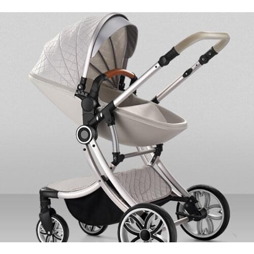 2020 New Baby stoller set 2 in 1,Eggshell baby carriage,2020 Newborns Folding baby pram,Luxury High Landscape trolley baby car