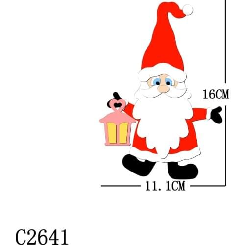 New Santa Claus Wooden Die Scrapbooking C2641 Cutting Dies Multiple Sizes
