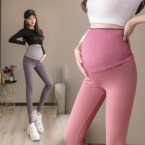Maternity Skinny Leggings Spring Autumn Thin Pregnant Women Pregnancy Yoga Trousers Pencil Pants Letter Sweatpants Clothes