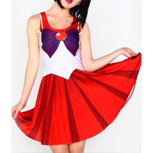 Anime 3D Printed Beautiful Harajuku Dresses S-4XL Dresses Women Sexy Dress Kawaii Party Cosplay Costume Plus Size Summer Top