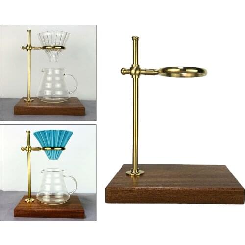 Pour-Over Coffee Dripper Wood Stands - Heavy-Duty - Adjustable Height