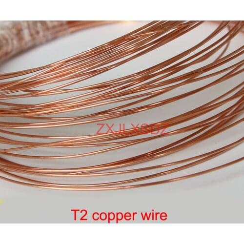 T2 pure copper wire conductive solid wire fine Outer Diameter 0.2 0.3 0.4 0.5 0.6 0.8 1 1.2 1.5 2 2.5 3 4 5mm