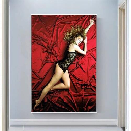 Arielle Dombasle Sexy Model Pretty Girl Swimsuit Pose Wall Silk Cloth HD Poster Art Home Decoration Gift