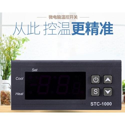 Microcomputer 220 Digital Temperature Controller Thermoregulator 12v 24v STC-3000 v-110v Thermostat With Sensor Heating Cooling