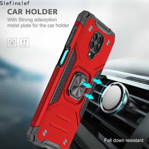 Shockproof Armor Magnetic Ring Holder case For XIAOMI Note 10 Pro lite CC9 Pro Ultra Redmi Note 8 9 pro 9A 9C Prime phone Cover