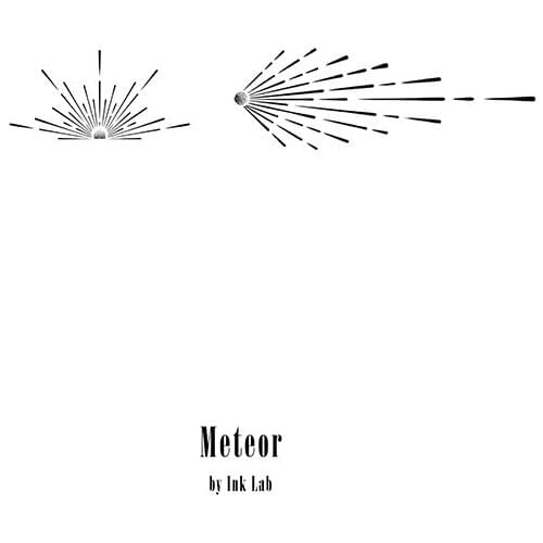 38MM×56MM sunrise meteor tattoo stickers waterproof men and women long lasting dark goth wrist ankle