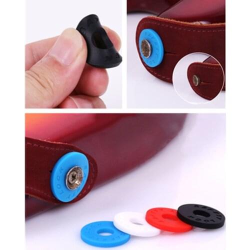 4pcs Guitar Strap Lock Guitar Parts & Accessories Electric Wooden Guitar Strap Locks Blocks Rubber Material Bass Guitar Parts