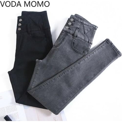 2020 winter autumn womans jeans with high waist jeans woman mom jeans womens jeans for women jean femme Plus size black gray