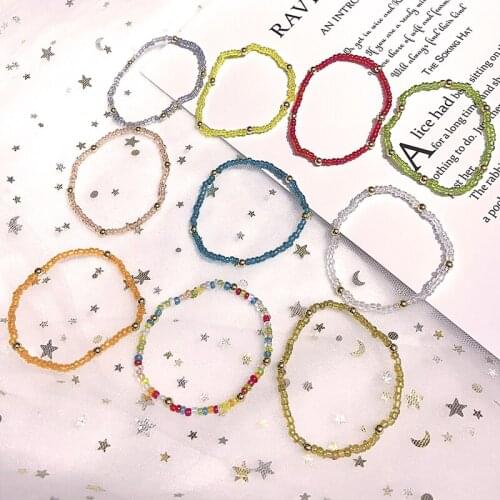 Women Girls Colorful Bead Bracelet Decorative Fashion Summer Beach Bracelet Jewelry Bracelet Handmade Jewelry Accessories