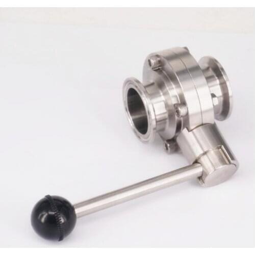 1" 25mm SS304 Stainless Steel Sanitary 1" Tri Clamp Butterfly Valve Homebrew Beer Dairy Product
