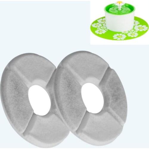 1Pcs 2pcs/lot Filtration Pad Activated Carbon PP Water Replacement Supplies Cotton Flower Pet Dog Cat Automatic Feeders Fountain