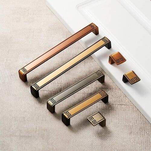 1PC Chinese-style Cabinet Handles Zine-alloy Door Knobs Archaize Pulls for Home Wardrobe Cupboard Furniture Hardware Accessories