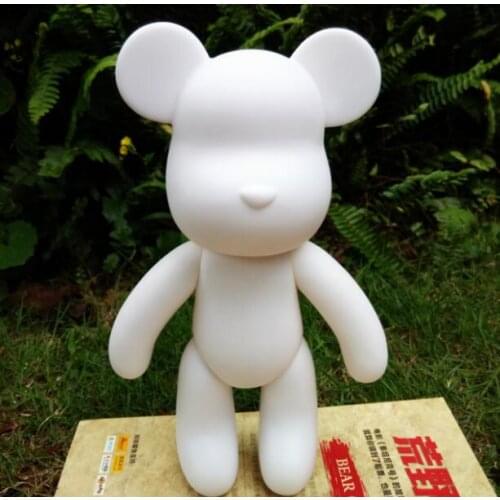 10 inch Vinyl Cartoon Popobe Violence Bear Momo White Mold for DIY Graffiti painted 24cm