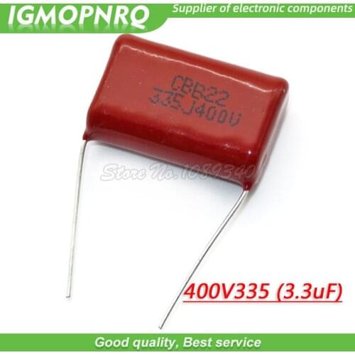 10PCS 400V335J 3.3uF Pitch 25mm 400V 335 3300nf CBB 400V335J-P25 Polypropylene film capacitor