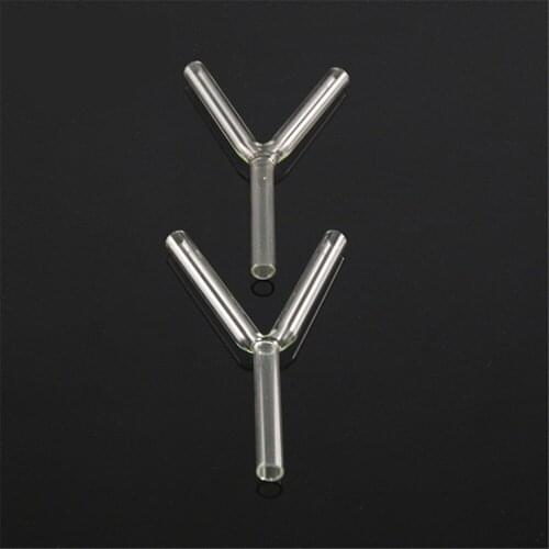 2pcs/lot Y-type Glass Connector Tube pipe lab Hose junction tubing