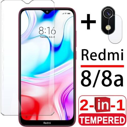 2in1 for xiaomi redmi 8a 8 a glass a8 screen protector ksiomi xiaomei xiami redmi8 glas with camera lens protection armored film