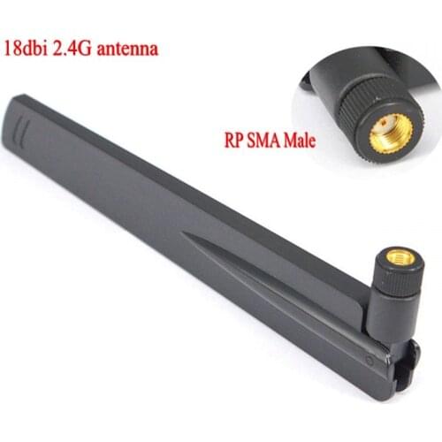 2pcs 18dbi 2.4Ghz WIFI Antenna RP SMA Male Universal Antennas Amplifier WLAN Router Antenne Connector Booster