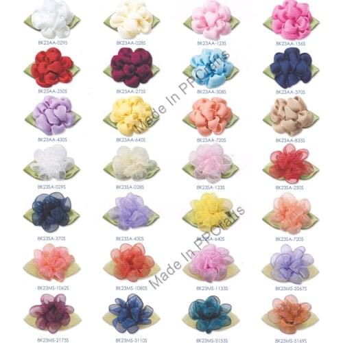 32-30MM Satin/Organza Ribbon Flower For Packing Cloth Hairbow DIY Crafts 100pcs Free Shipping