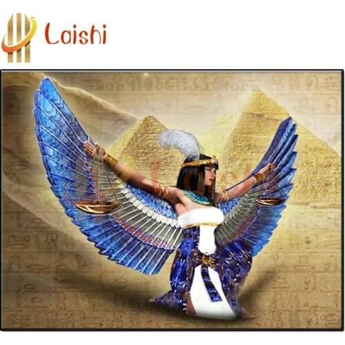 5d Diy diamond painting Egyptian woman, pyramid, angel, wings, libra full square drill diamond embroidery painting diamond gift