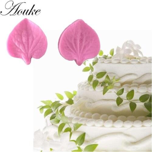 Aouke Plant Leaf Shape Silicone Mold Pudding Dessert Fondant Cake DIY Baking Decoration Kitchen Baking Tools Leaf Silicone Mold
