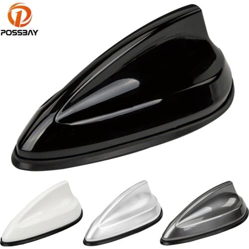 POSSBAY Universal Car Antennas Roof Shark Fin Decorative Cover Sticker 4 Colors Radio FM Signal Design Aerials for BMW Toyota