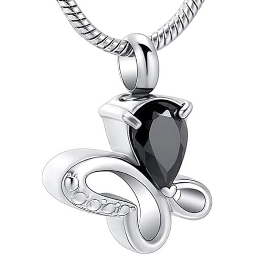 Butterfly Urn Necklace for Ashes Keepsake Memorial Cremation Jewelry for Women Mom