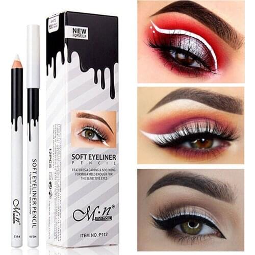 White Eyeliner Pencil Waterproof Long-lasting Eyes Contour Eye Liner Makeup Cosmetics Color Eyeliner Pen T0829