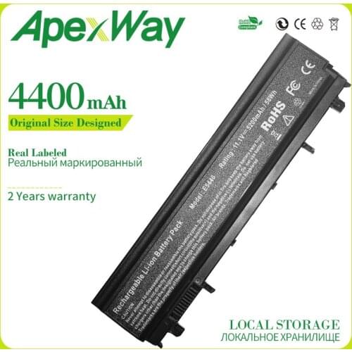 ApexWay 4400mAh 11.1v Laptop Black battery E5440 for DELL E5540 312-1351 N5YH9 TU211 3K7J7 970V9 9TJ2J VV0NF 451-BBID 451-BBIE