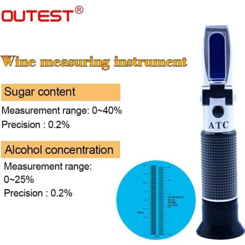 Digital Refractometer alcohol 0-40% wine concentration tester0-25% hydrometer for alcohol meter Sugar meter RZ128