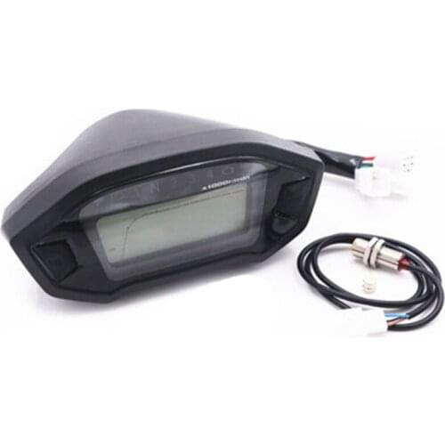Custom LCD Digital Backlight Odometer Speedometer Tachometer Gauge Motorcycle Cruiser Bobber Chopper Touring Atv Scooter Offroad