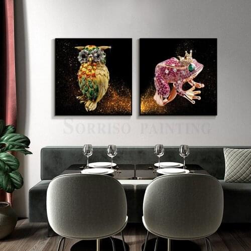 Decorated Owl Frog Nordic Canvas Painting Modern Bedroom Wall Art Posters And Prints Pictures For Living Room Home Dining Decor