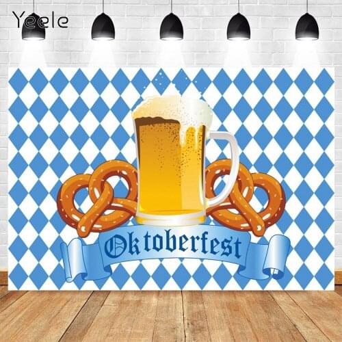Yeele Oktoberfest Backdrop Prop Beer Bread Wheat Wine Wild Party Background Photography Photographic Carnival Decor Photo Studio