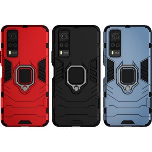 Phone Holder Finger Ring Case For VIVO Y31 2021 Case V2036 Magnet Armor Cover on the For vivo Y31 Y 31 vivoY31 2021 6.58" Coque