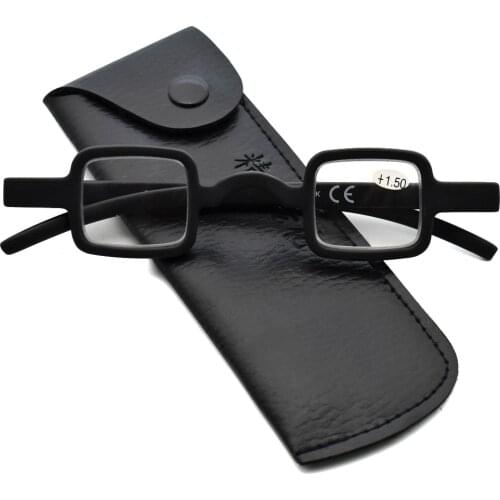2020 Unisex Square Reading Glasses For Men Women Retro Small Frame Presbyopic Glasses Eyewear With Pocket Glasses Case