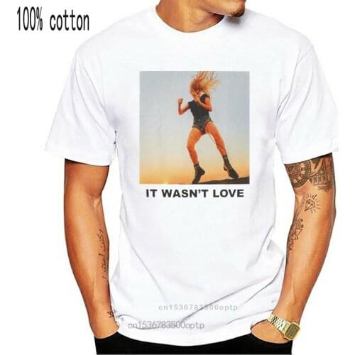 Lady Gaga MenS It Wasn'T Love T-Shirt White Plus Size Tee Shirt