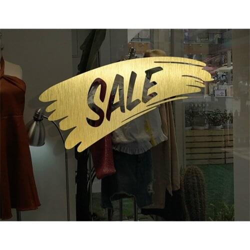 Sale New Letter Word Sticker Glass Wall Sticker Mall Shop POP Window Advertising Poster Sticky Decoration Glass Door Sticker