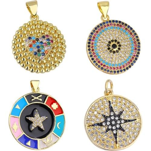 New Fashion Star Heart Shape Charms Gold Color Bracelet Women Men Jewelry DIY Birthday Christmas Gift Original Necklace Pendant