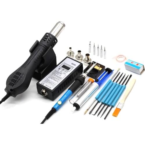 Portable BGA Rework Solder Station Hot Air Blower Heat Gun 8858 Hair Dryer Soldering Hairdryer Gun Welding Soldering Repair Tool