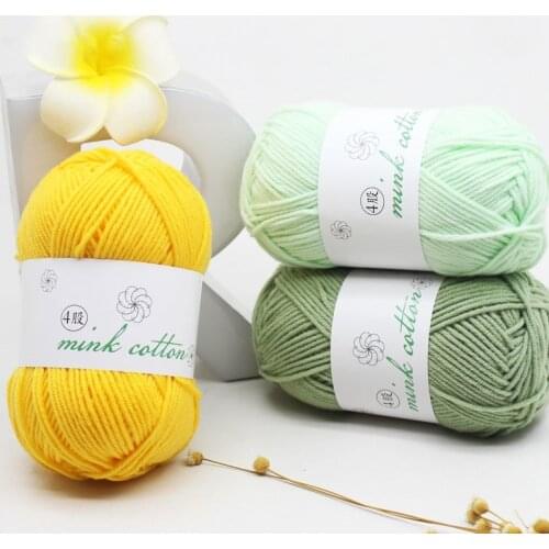 Hand Knitting Crochet Yarn Milk Soft Baby Cotton Wool DIY Craft Knit Sweater Scarf Hat