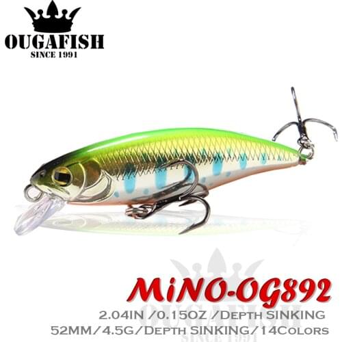 Minnow Fishing Accesso Lures 4.5g 52mm Sinking Lure Wobblers Pesca Leurre Brochet Fish Isca Artificial Angeln Zubehor Equipment