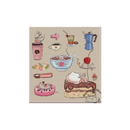 Counted Cross Stitch Kit Cross stitch RS cotton with cross stitch mouse birthday