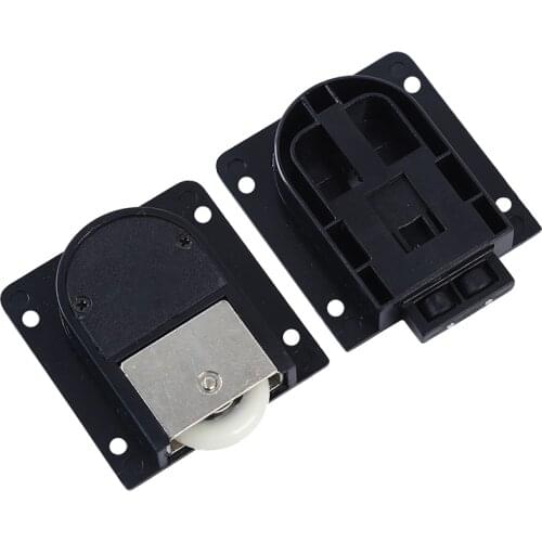 Home Wardrobe Sliding Door Pulley Black Sliding Door Wheel Cabinet Nylon Pulley Hanging Wheel Wardrobe Furniture Hardware