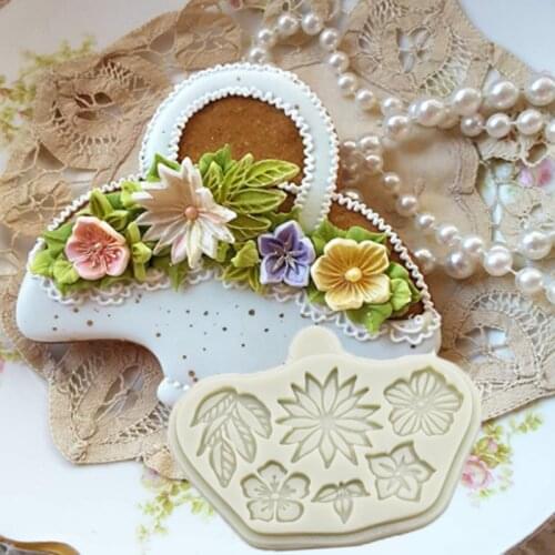 Stylised Flowers Silicone Mold Fondant Cakes Decor Tools Silicone Mold Sugarcraft Chocolate Baking Tools For Cakes Gumpaste Form