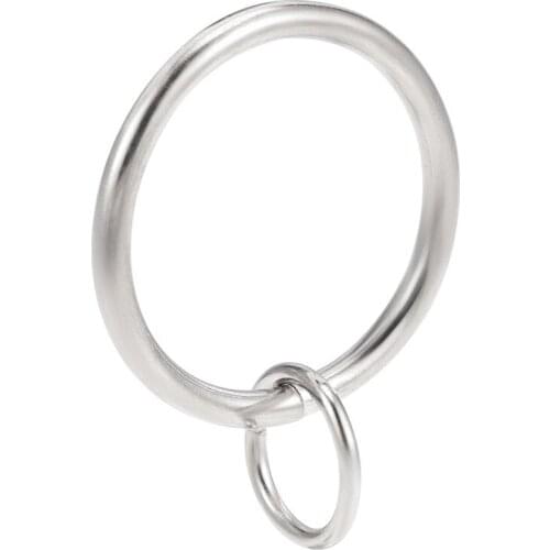 Uxcell 7 Pcs Curtain Rings 32mm Inner Dia Drapery Ring for Curtain Rods Silver Tone for Holding Curtains and Window Curtains