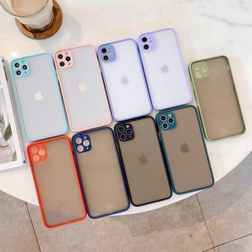 Camera Protection Bumper Case For iPhone 11 11 Pro Max XR X XS Max Matte Translucent Back Cover For iPhone 11 8 7 6 6S Plus SE 2