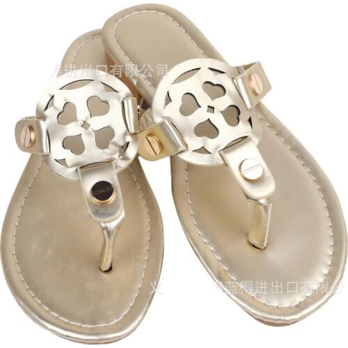 New Luxury Shoes Slipper Summer Brand Desinger PU leather Womens Sandal Casual Slides Outdoor Female Flip Flops